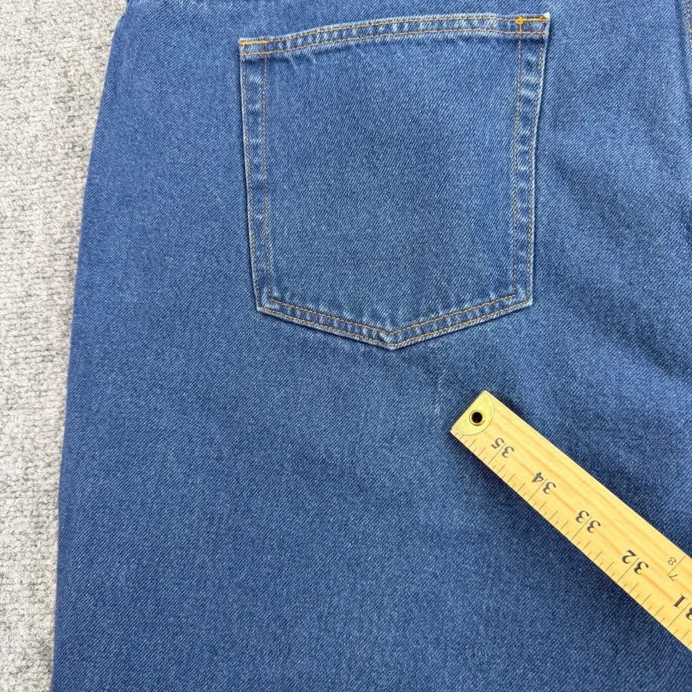 Duluth Trading Jeans Mens 46x31 Blue  Ballroom 5 Pocket Relaxed‎ Fit Denim